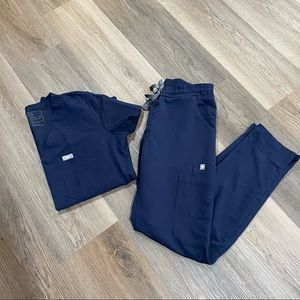 Figs Navy Blue Scrub Set XXS/ XXS Petite